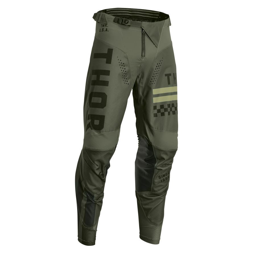 Thor 2024 Pulse Combat Army Green Motocross Pants